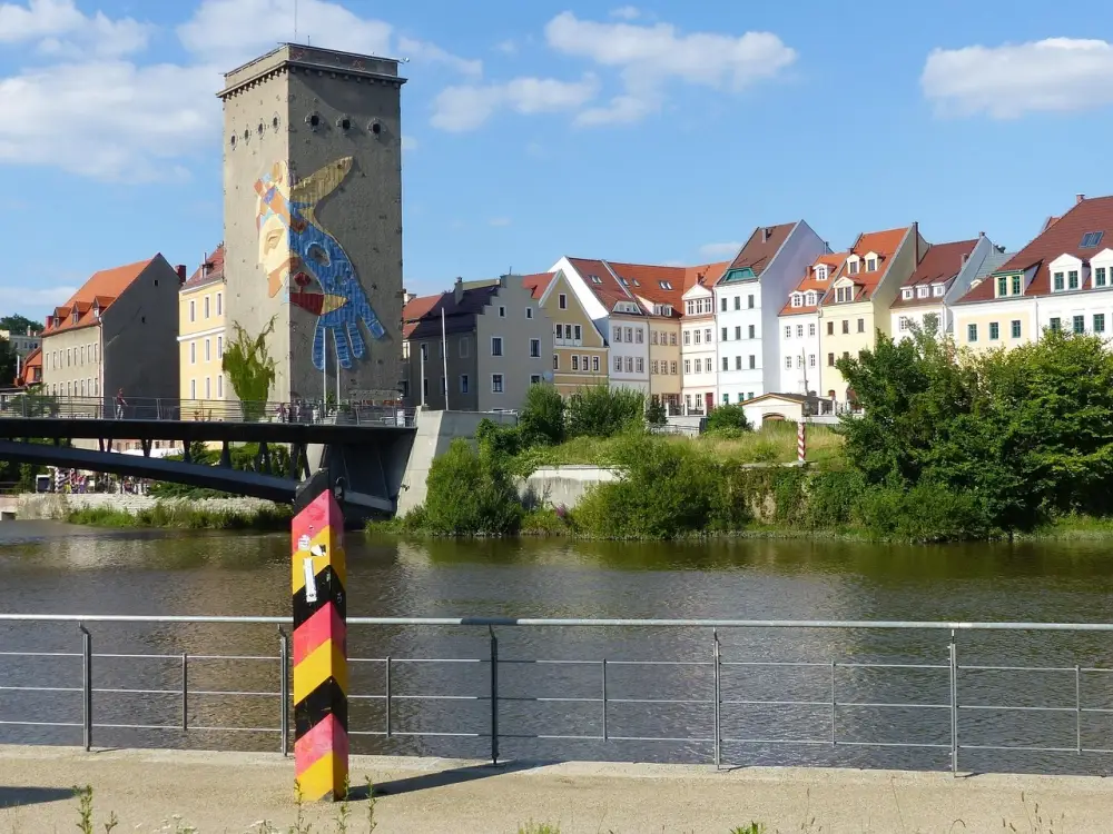 Görlitz mit Neiße-Grenze