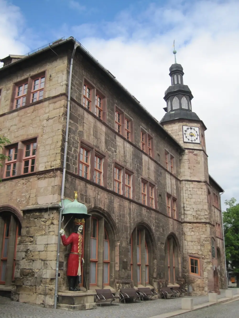 Rathaus Nordhausen mit Roland
