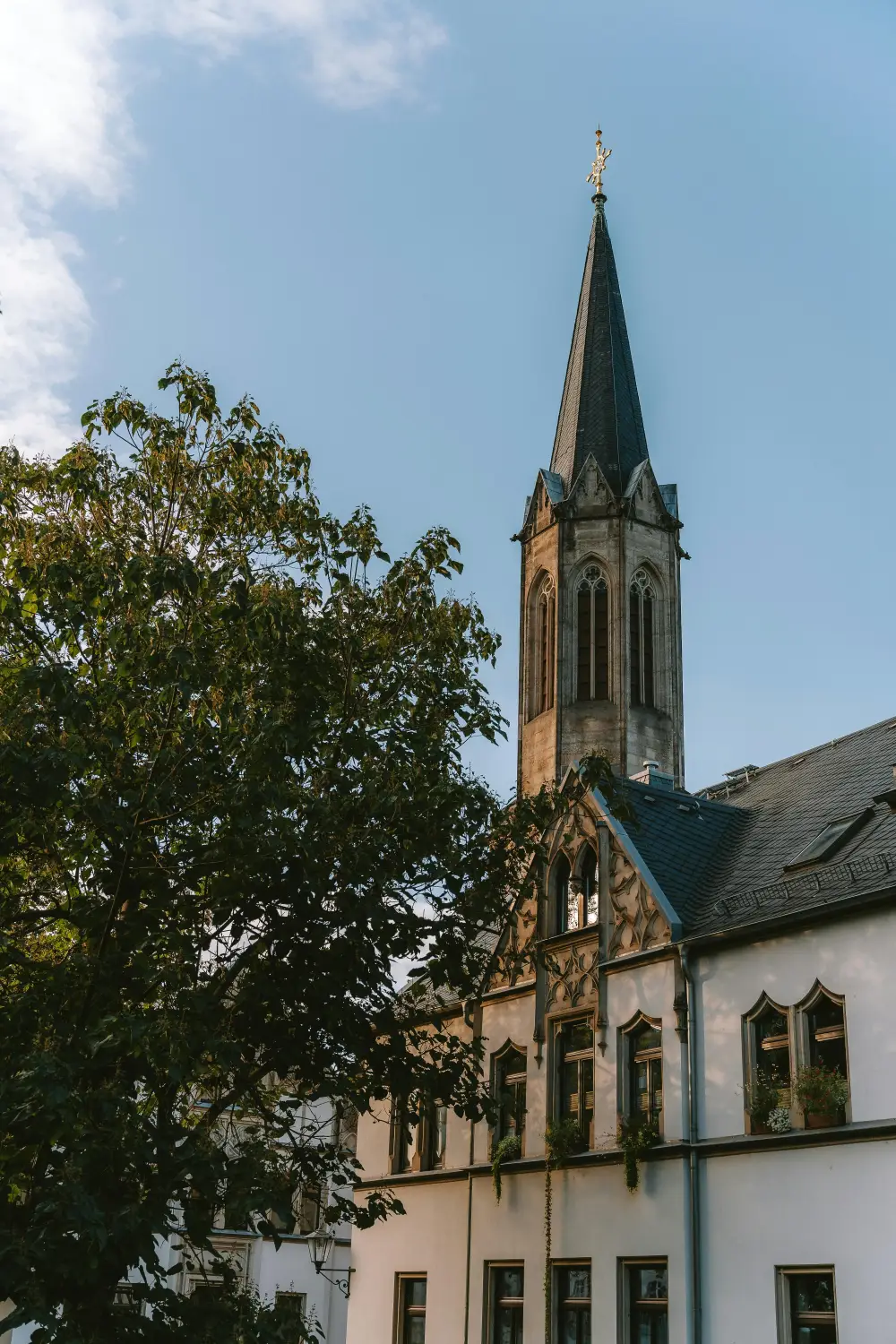 Historischer Kirchturm in Pirna