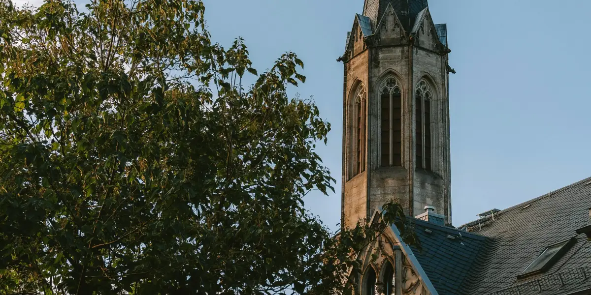Historischer Kirchturm in Pirna